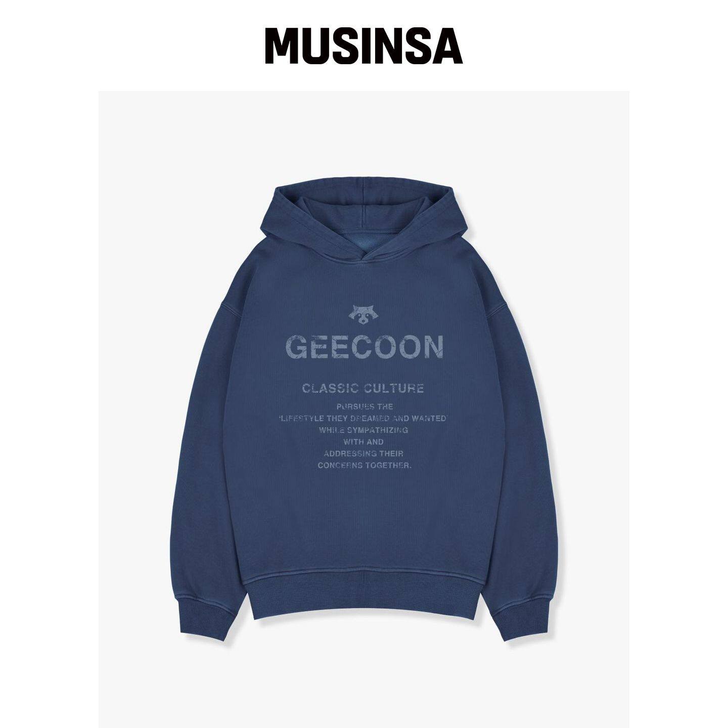 GEECOON 颜料染色复古字母连帽卫衣 GEE257-105 韩国官网直邮进口