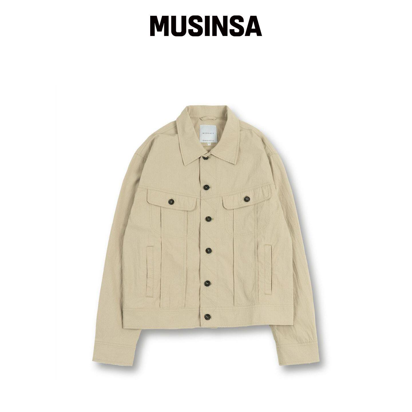 MUDSALT 泡泡纱工装夹克米色 MUSINSA韩国官网直邮进口