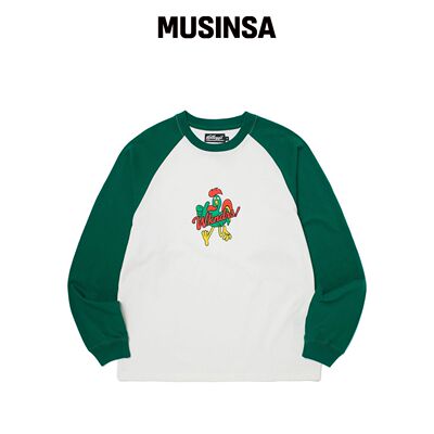 WKNDRS KELLOGGS RAGLAN 长袖T恤（绿色） MUSIN韩国官网直邮进口