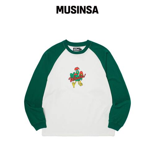 WKNDRS KELLOGGS RAGLAN 长袖T恤（绿色） MUSIN韩国官网直邮进口