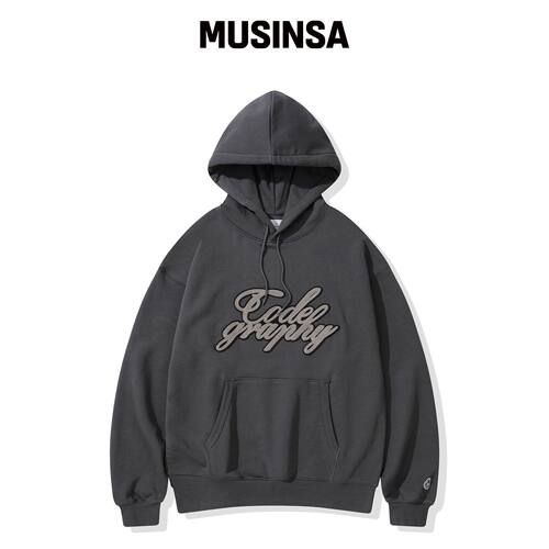 CGP CODEGRAPHY 手写连帽卫衣_炭灰 MUSINSA韩国官网直邮进口