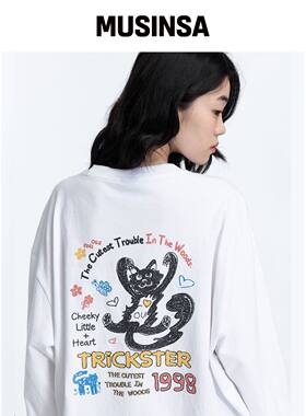 CPGN STUDIO ALLY CAT 白色长袖 秋穿搭MUSINSA韩国官网直邮进口