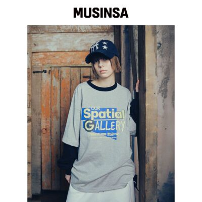 FREEMARIO 画廊分层长袖 [灰色] MUSINSA韩国官网直邮进口