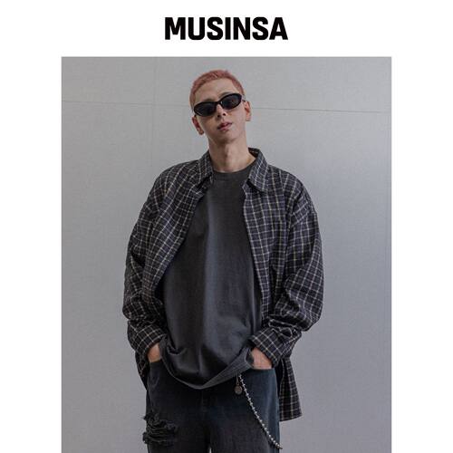 BURNING CAPONE BC复古格纹衬衫 VLACK韩国官网直邮进口MUSINSA