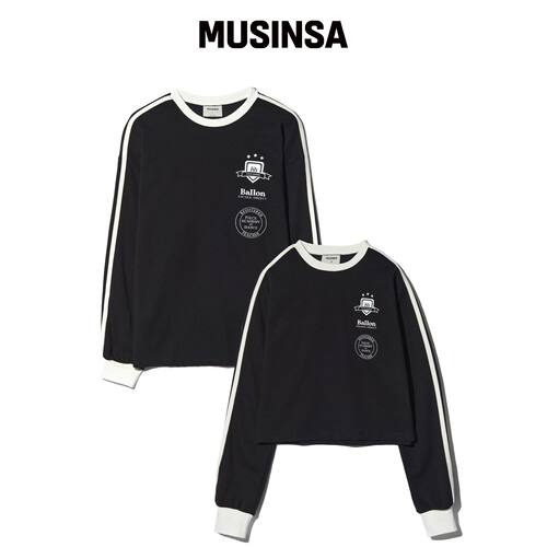 PIECE MAKER TEAM TRACK JERSEY LS (黑色) (2TY韩国官网直邮进口