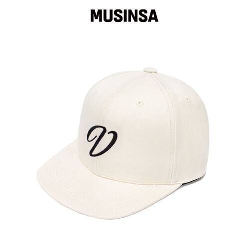 VERUTUM 文具 V LOGO IVORY 平檐帽 MUSINSA韩国官网直邮进口