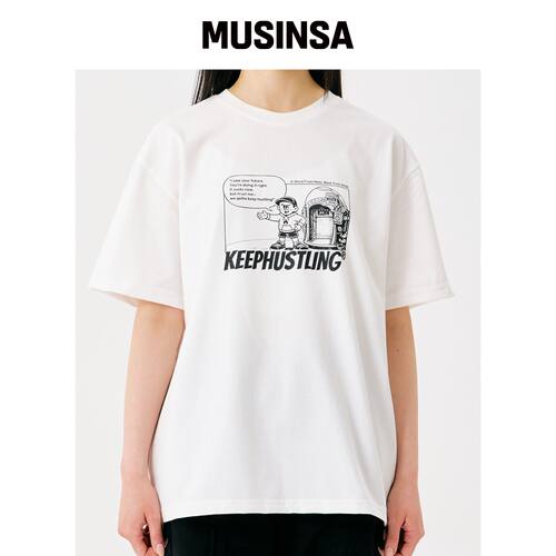 KEEPHUSTLING 看到了你的未来！短袖T恤（WHITE韩国官网直邮进口