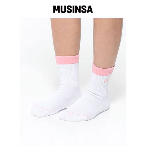 THUMBTOE 婴儿粉色抓握运动器材无缝袜子 MUSINS韩国官网直邮进口