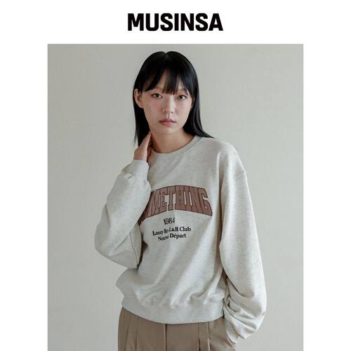 LOSSYROW Lossy Something 卫衣_燕麦色韩国官网直邮进口MUSINSA