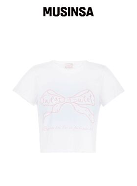 SWEATSWEET SWS RIBBON T-恤 - WHITE韩国官网直邮进口MUSINSA