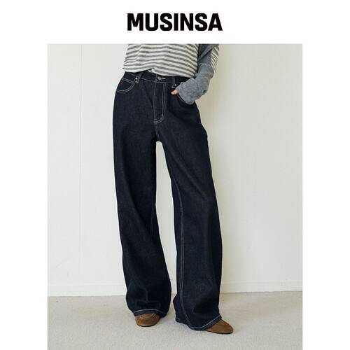HEEARI SELLY'S Classic 牛仔裤子_INDIGO MUSIN韩国官网直邮进口