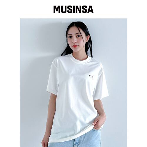 WYSE 清凉正品LOGO半高领T恤（WHITE）韩国官网直邮进口MUSINSA