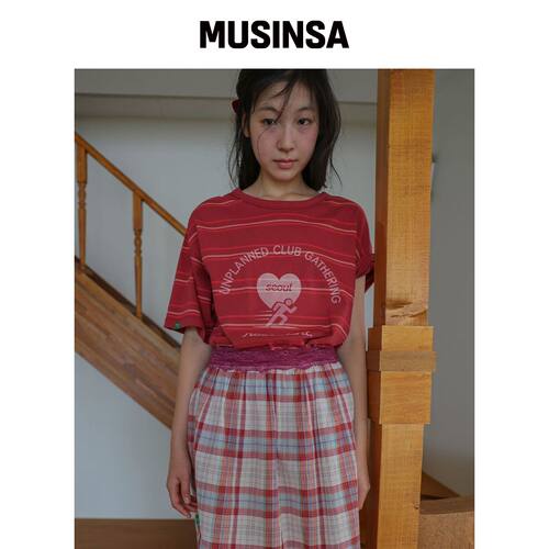 NOCONTENT 392. UNPLAND T恤 _ RED MUSINSA韩国官网直邮进口