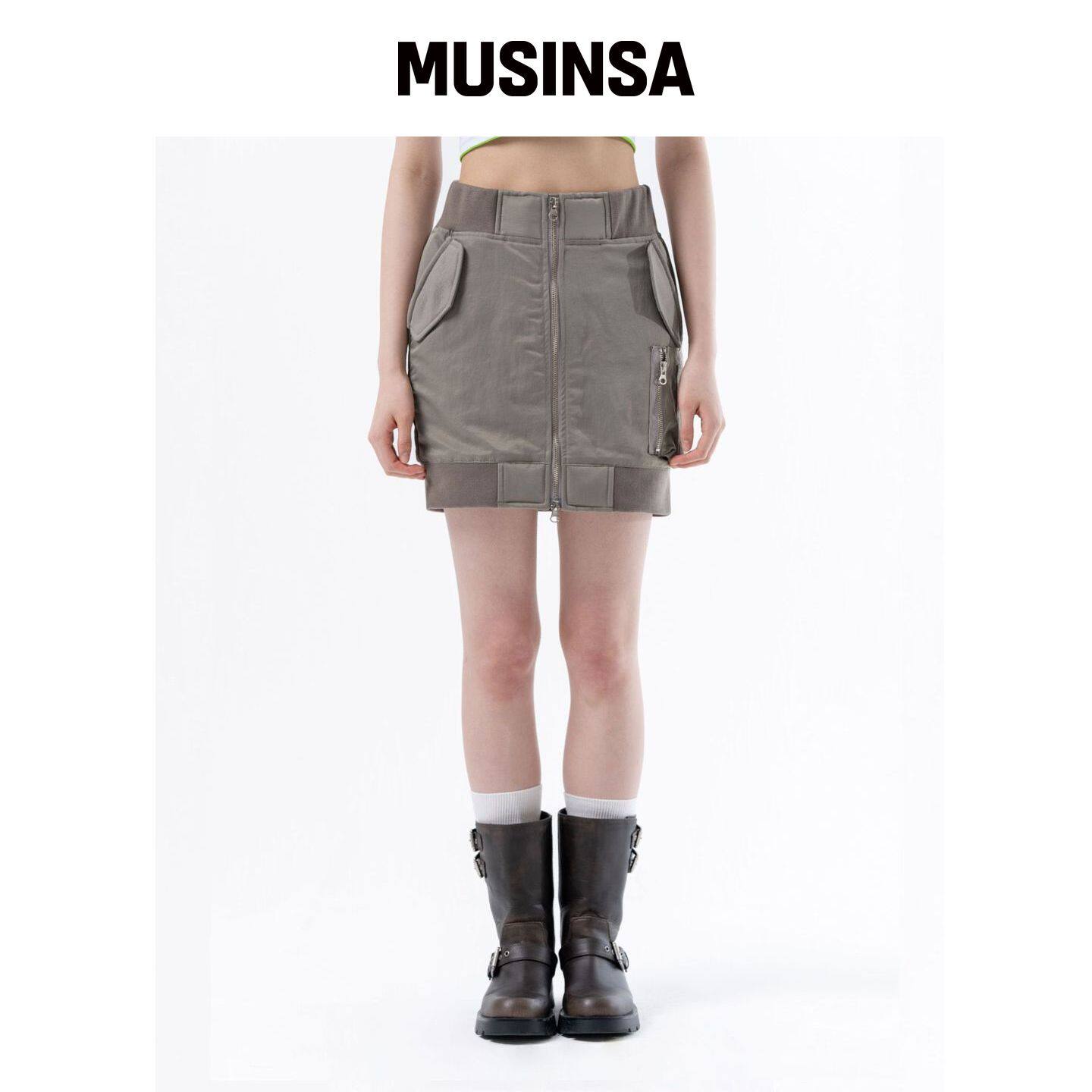 DUCKDIVE MA1 迷你裙 婴儿色 MUSINSA韩国官网直邮进口