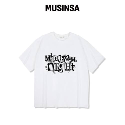 MIDNIGHT12AM 苏菲丽亚 短袖T恤 白色韩国官网直邮进口MUSINSA