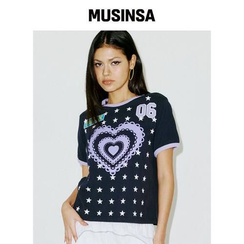 NYXX STAR RINGER TEE 海军蓝 MUSINSA韩国直邮官方正品