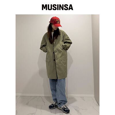 QT8 GARMENTS TL 宽松插肩大衣（橄榄色） MUSIN韩国官网直邮进口