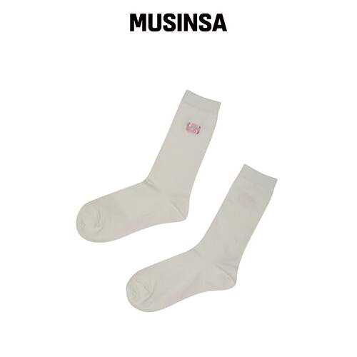 WAIKEI YK LOGO 及膝袜 PINK MUSINSA韩国官网直邮进口