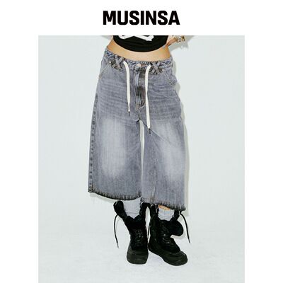 NYXX STRING CAPRI 牛仔裤 灰色 MUSINSA韩国直邮官方正品