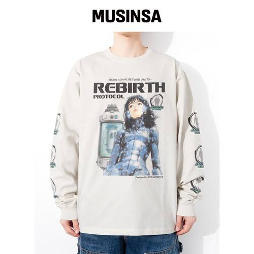 QT8 GARMENTS RG Rebirth EC 水洗长袖衫 (米色)韩国官网直邮进口
