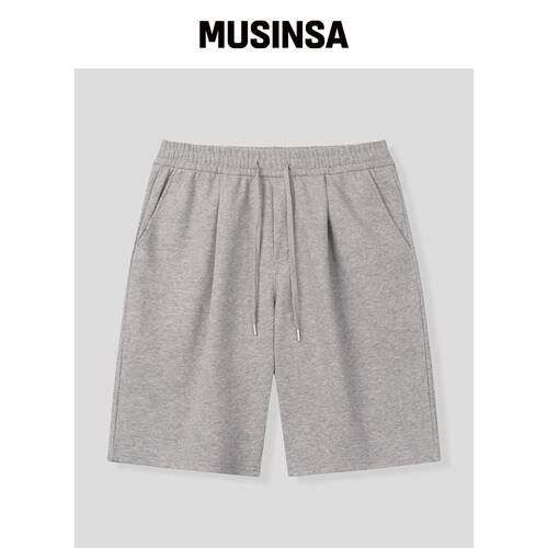 BLACK MOMENT 基础款松紧带短裤 [灰色] MUSINSA韩国直邮官方正品