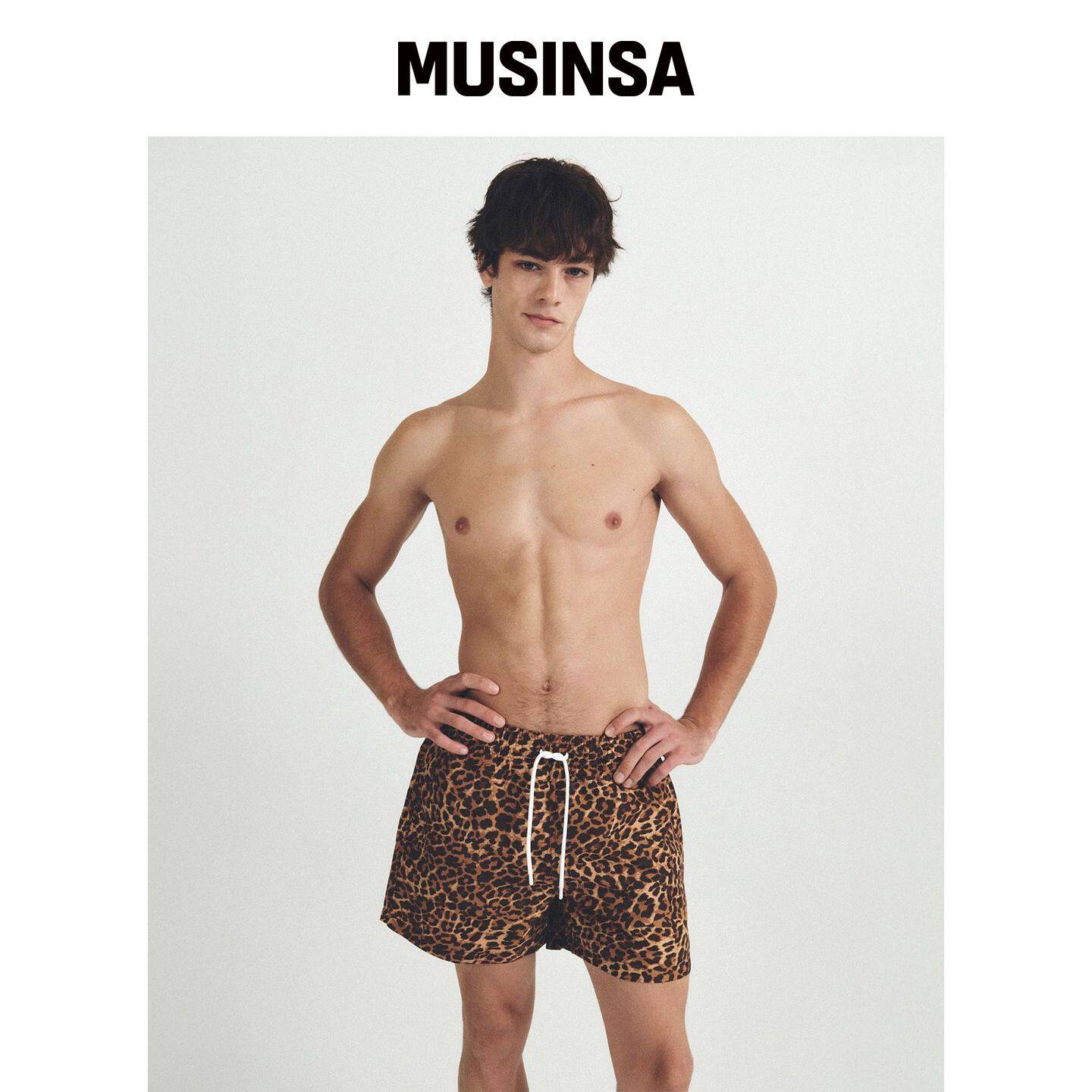 DELIGHTPOOL Sienna 豹纹泳裤 - 焦糖棕色 MUSIN韩国官网直邮进口