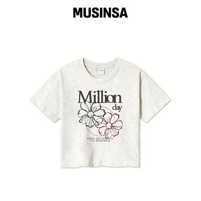 MILLION DAY MILLION BLOSSOM 短款半高领T恤 MU韩国官网直邮进口