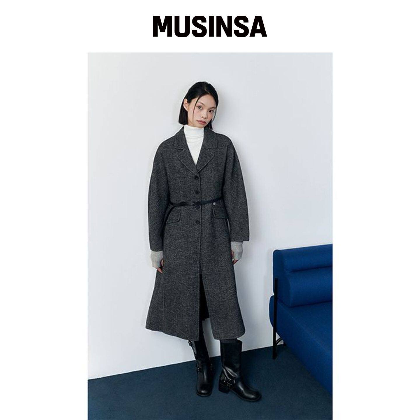 LAP (手) 修身A字长款大衣 AQ4WTA72韩国官网直邮进口MUSINSA
