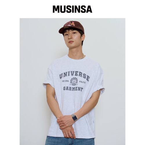 UNIVERSE GARMENT UG SYMBOL LOGO打印机T恤_MEL韩国官网直邮进口
