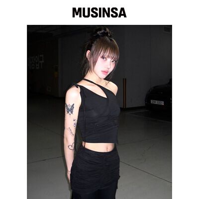 FLAREUP 手工扭绞分层上衣 (FL-118_Black) MUSI韩国官网直邮进口