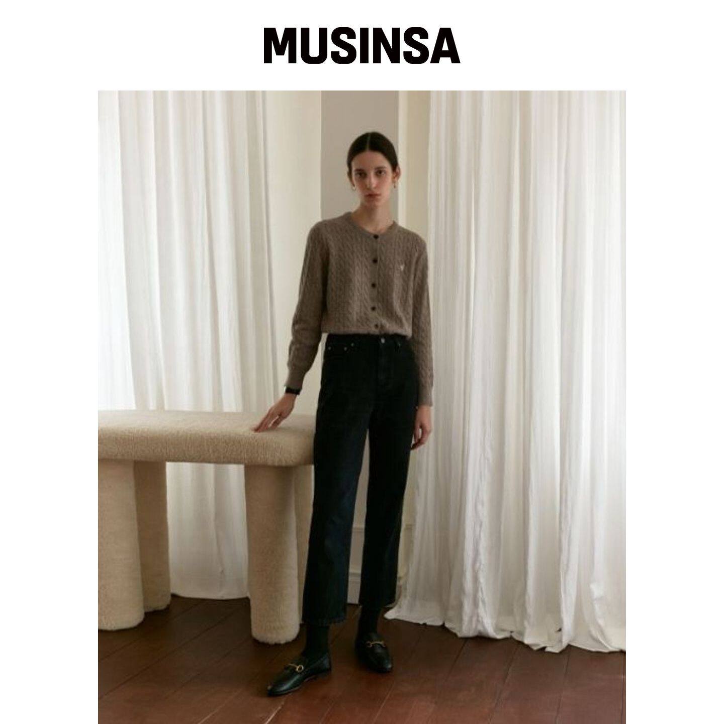 DEPOUND 直筒牛仔裤 [黑色] MUSINSA韩国官网直邮进口
