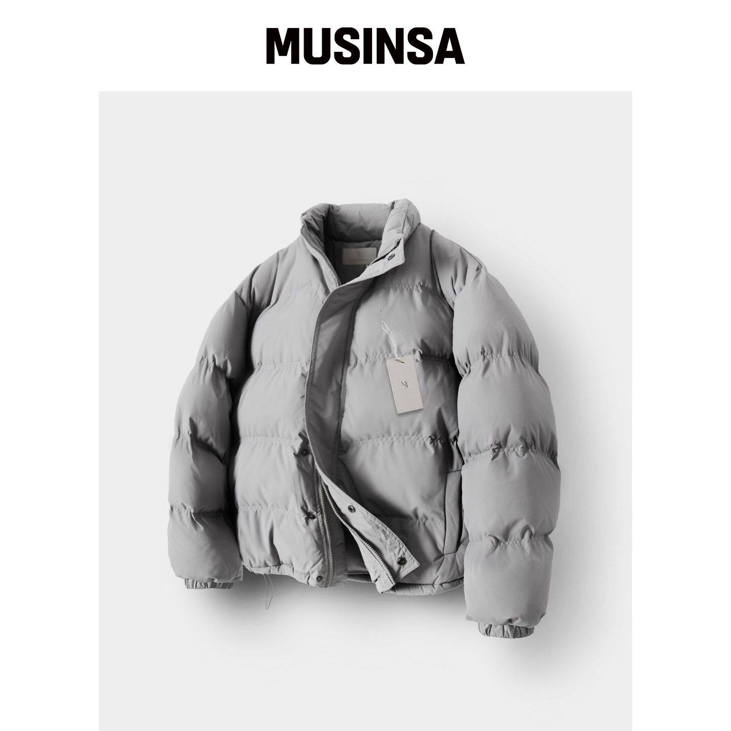 MOOD INSIDE 双面情侣短款羽绒服_灰色 MUSINSA韩国官网直邮进口