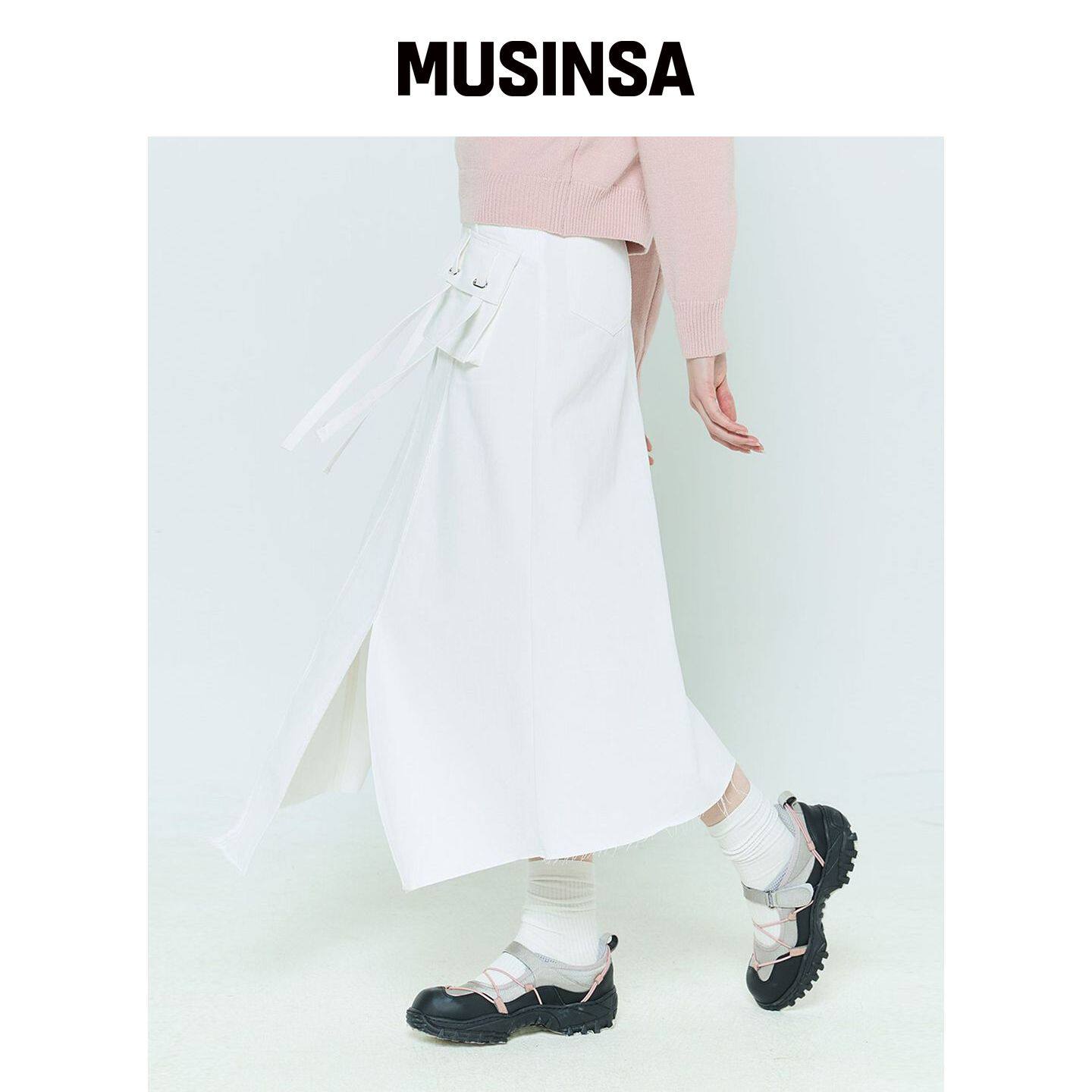 LARTIGENT L6口袋开衩裙(白色) MUSINSA韩国直邮官方正品