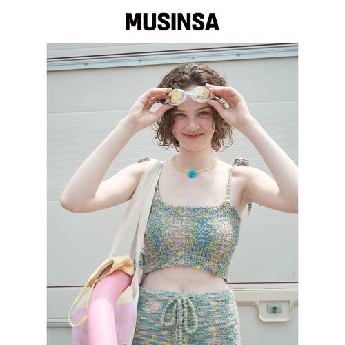 FUNFROMFUN 太妃糖糖果上衣，绿色大理石 MUSINS韩国官网直邮进口