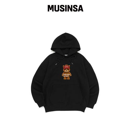 COSO CC CAP HORSE hood T恤（黑色）韩国官网直邮进口MUSINSA