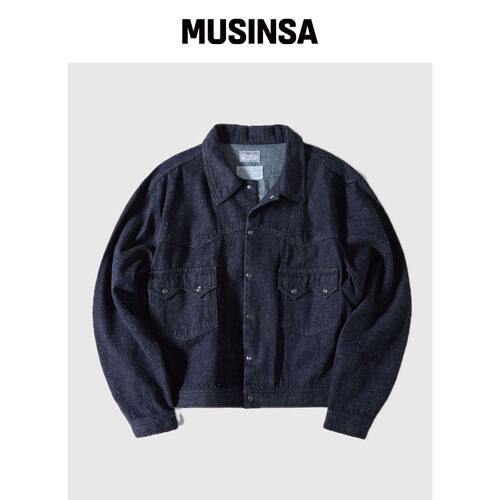 TIMELESS SPORTSWEAR 锯齿牛仔夹克靛蓝色（单洗韩国官网直邮进口