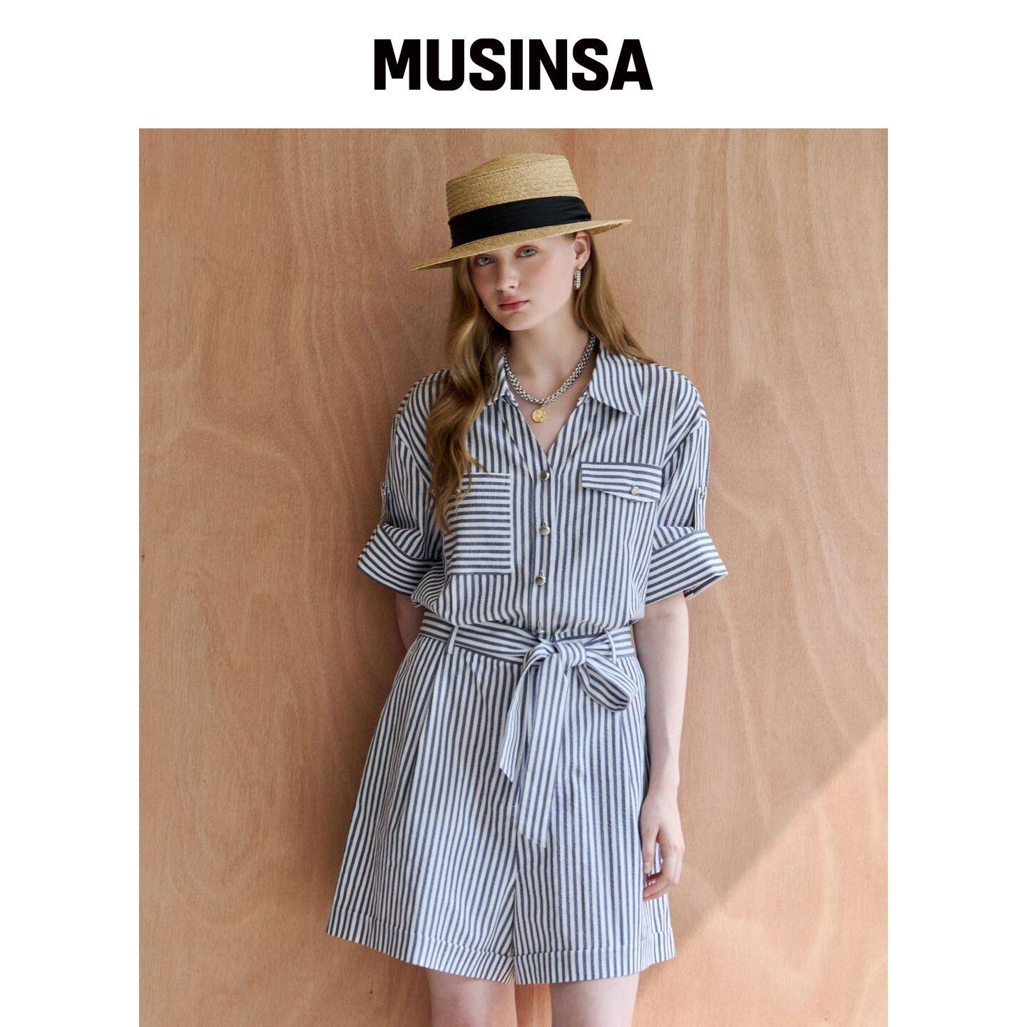 MAXZA 条纹腰带JUMPSUIT MUSINSA韩国官网直邮进口