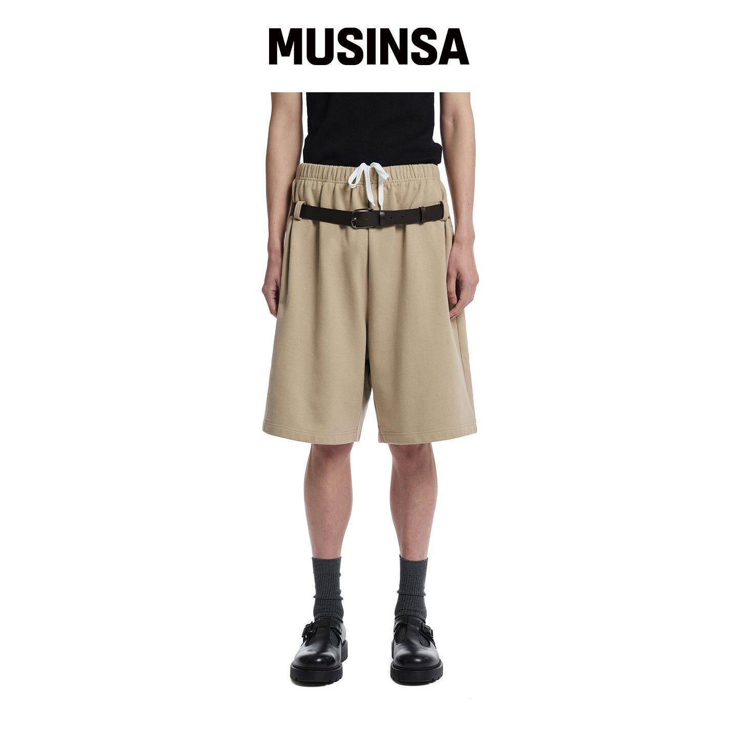 TRUNK PROJECT 束带休闲短裤_米色 MUSINSA韩国官网直邮进口
