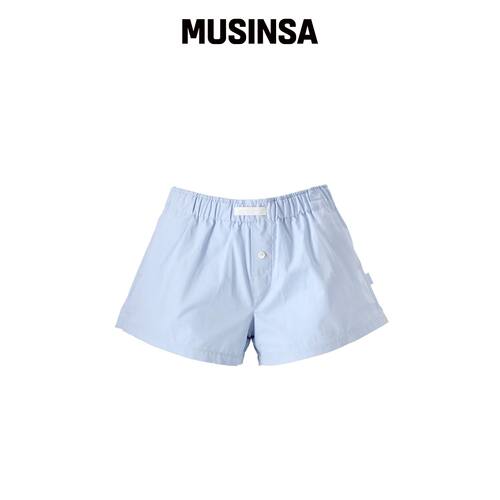 MINA SONG ESSENTIAL COTTON 短裤 - BONDI BLUE韩国官网直邮进口