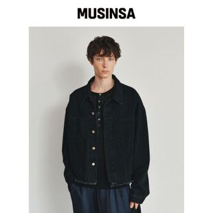HEUTE HET JAMES 牛仔夹克(黑色) MUSINSA韩国官网直邮进口