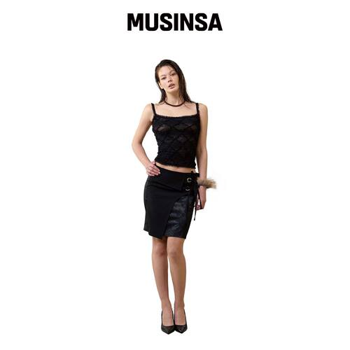 HILLDA 云朵蕾丝无袖上衣 [VLACK] MUSINSA韩国官网直邮进口