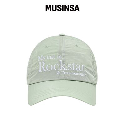 JOEGUSH Rockstar cat 尼龙帽（薄荷色） MUSINS韩国官网直邮进口