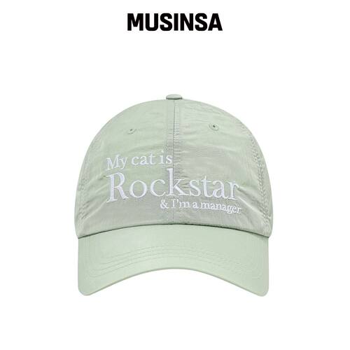 JOEGUSH Rockstar cat 尼龙帽（薄荷色） MUSINS韩国官网直邮进口