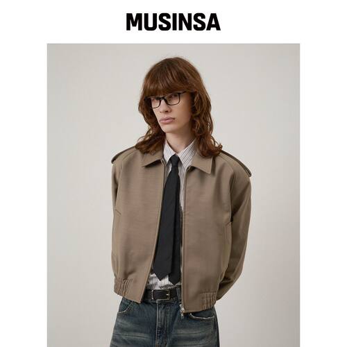 LMOOD 巴乌姆双面羊毛蓝色夹克卡其灰 MUSINSA韩国直邮官方正品