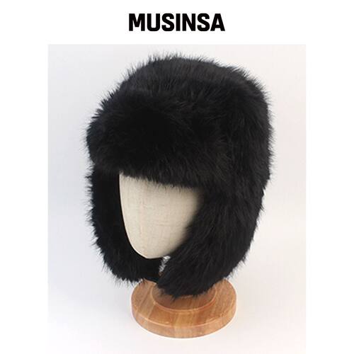 UNIVERSAL CHEMISTRY Fur Black Aviator Hat 飞韩国官网直邮进口