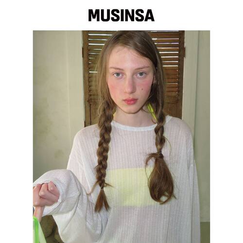 FUNFROMFUN 柔软金属T恤，白色 MUSINSA韩国官网直邮进口