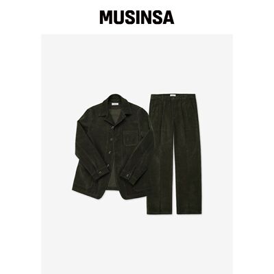SORTIE 灯芯绒法式工作套装（卡其色） MUSINSA韩国官网直邮进口