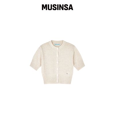 Bb' BENETTON 短款半包针织开衫 (Cream)韩国官网直邮进口MUSINSA