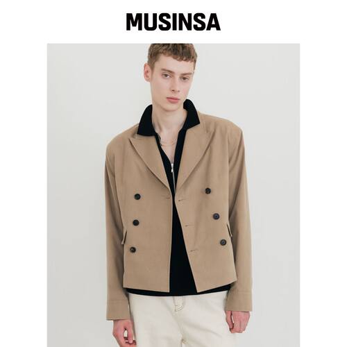 SSIN AND LEE YEEZY 双排扣外套 婴儿色 MUSINSA韩国直邮官方正品