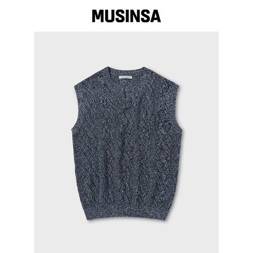 NONBLANK 克罗谢背心_NAVY MUSINSA韩国直邮官方正品